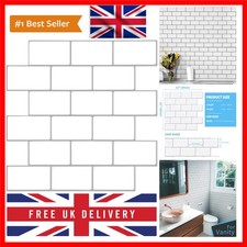 12"x12" Stick on Tiles, 10-Pack Peel and Stick Subway Tiles Backsplash, Shiny...