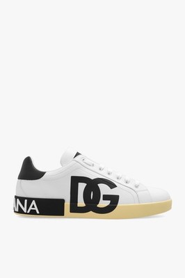 DOLCE&GABBANA Portofino White Leather Sneakers New & Authentic
