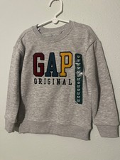 Boy's GAP ORIGINAL Embroidered Gray Pull Over 5t Sweater New Without Tags