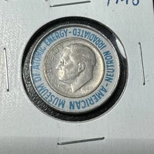 1948 "Museum of Atomic Energy Neutron Irradiated" Silver Dime, Encased Coin