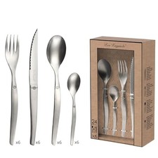 LOU LAGUIOLE - Ménagère 24 couverts de table pour 6 personnes - Jet - Acier i...