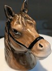 Ceramic Brown Horse Head Bust Salt Pepper Shakers on Base Stallion Mare No box  — photo 10