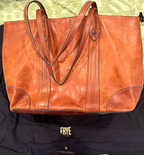 Frye Women s Brown Tote Magnetic Closure Stri...