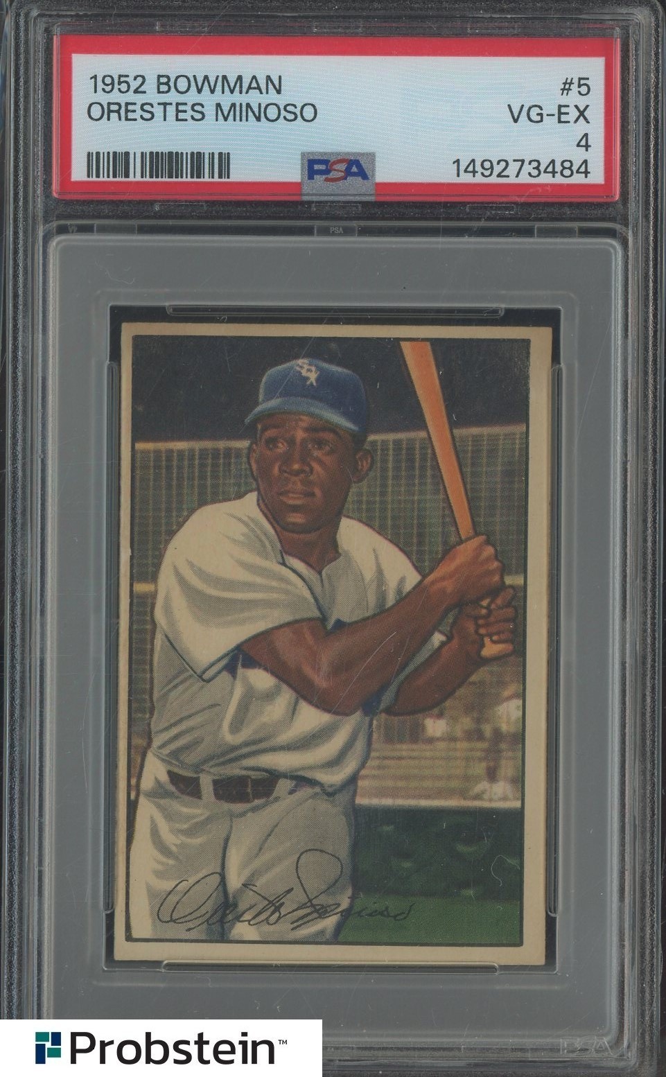 1952 Bowman #5 Orestes Minnie Minoso White Sox RC Rookie HOF PSA 4 VG-EX