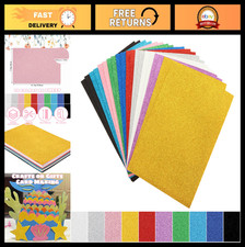 90 Pcs Glitter Foam Sheets 8x12" - Colorful Sparkle Craft Paper for DIY Projects