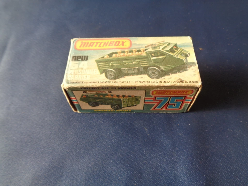 MATCHBOX COLLECT ALL 75 MODELS  SUPERFAST LESNEY PERSONNEL CARRIER NUMERO 54 - Immagine 2 di 4