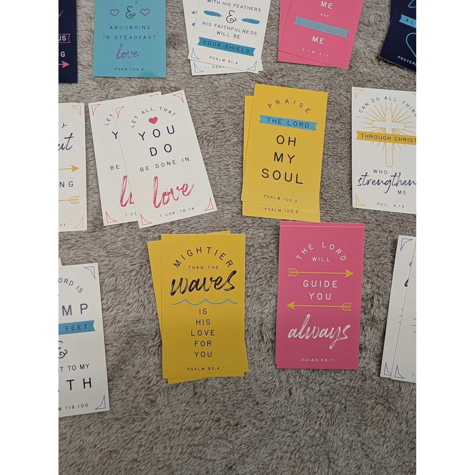 60 Count Christian Bible Verse Cards Business Size Religious ...