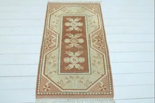 Vintage Turkish Rug Carpet Door Mat Bedroom Kelim Tapis Teppich 32"x53" AreaRugs