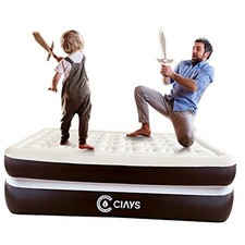 with Built-in Pump, Blow Up Mattress with Queen-16 Inch Brown Air Mattress