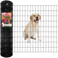 Black PVC Coated Welded Wire Fence 36"x50" for Ultimate Garden Protection