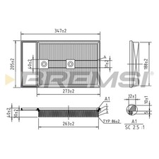 ORIGINAL® Bremsi Luftfilter für VW POLO V Audi A1 Sportback A1 Skoda FABIA III