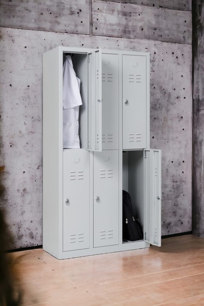 Garderobenschrank SchließFach Spind Umkleideschrank Kleiderschrank Abteilbreite-image