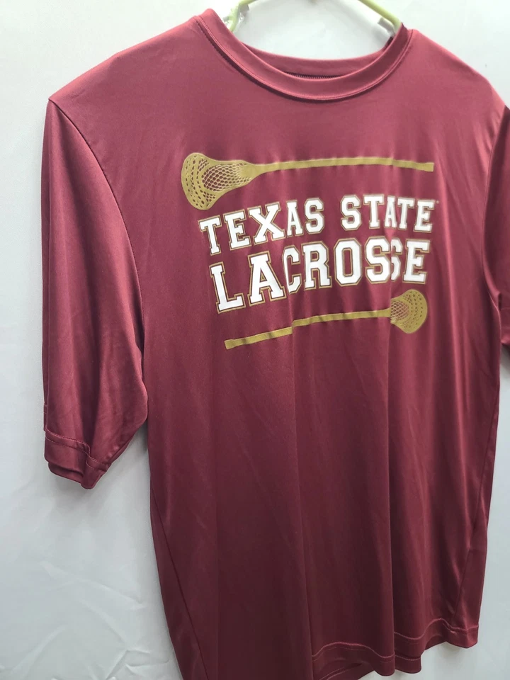 Texas State Bobcats Lacrosse TEAM ISSUES Mens Size Medium Jersey Shirt - Image 3 of 4