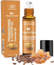 Frankincense & Castor Essential Oil Roll-On for Wrinkles and Dark Circles, 10 ml