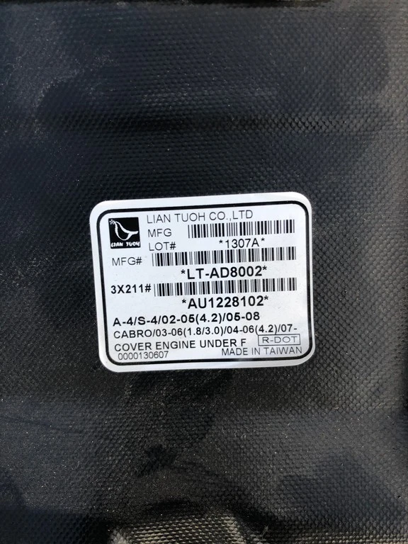 Front Engine Splash Shield For 2004-2009 Audi A4 Quattro 2003-2009 A4 AU1228102 - Image 3 of 3