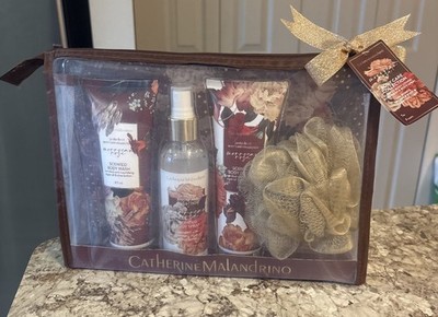 Catherine Malandrino Morrocan Rose Body Spray Mist Lotion Body Wash 4 PC Set