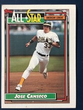 1992 Topps - All-Star Jose Canseco #401 Gold Winner