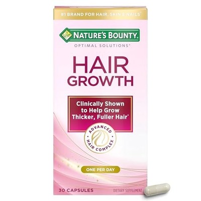 Nature's Bounty Hair Growth Supplement with Biotin, Silicon & Arginine, 30