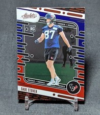 Cade Stover Red/Blue Foil Rookie RC 2024 Absolute Football Card #185 Texans. rookie card picture