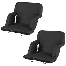 Stadium Seat, 6 Adjustable Angle Bleacher Chair, 2.75 In. Cushion Stadium Seat w