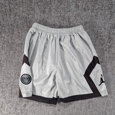 Jordan PSG Football Shorts Paris Saint Germain Aprx 18" Waist Unstretched Grey 