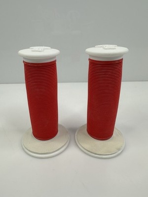 Vintage ODI Mushroom II BMX Racing Freestyle Grips Red White USA