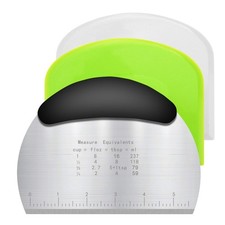 3 Pcs Dough Scraper Cutter Stainless Steel Dough Scraper with Handle and