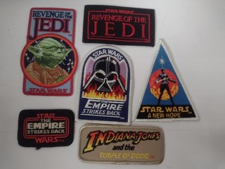 Lucasfilm Fan Club Star Wars Indiana Jones Temple of Doom gestickte Aufnäher