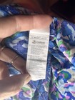 CUPSHE Women’s Romper Size L Blue Floral Abstract Faux Wrap 3/4 Sleeve Boho — photo 4