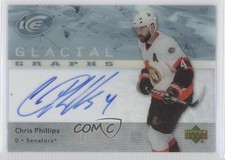 2007-08 Upper Deck Ice Glacial Graphs Chris Phillips #GG-CP Auto 0f2