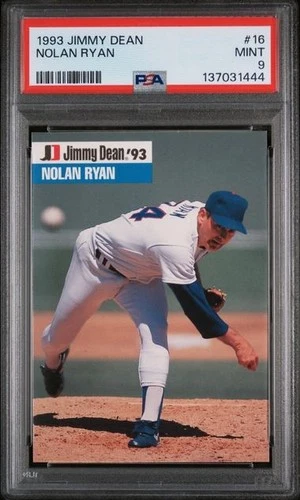 1993 JIMMY DEAN #16 NOLAN RYAN PSA 9 CARD