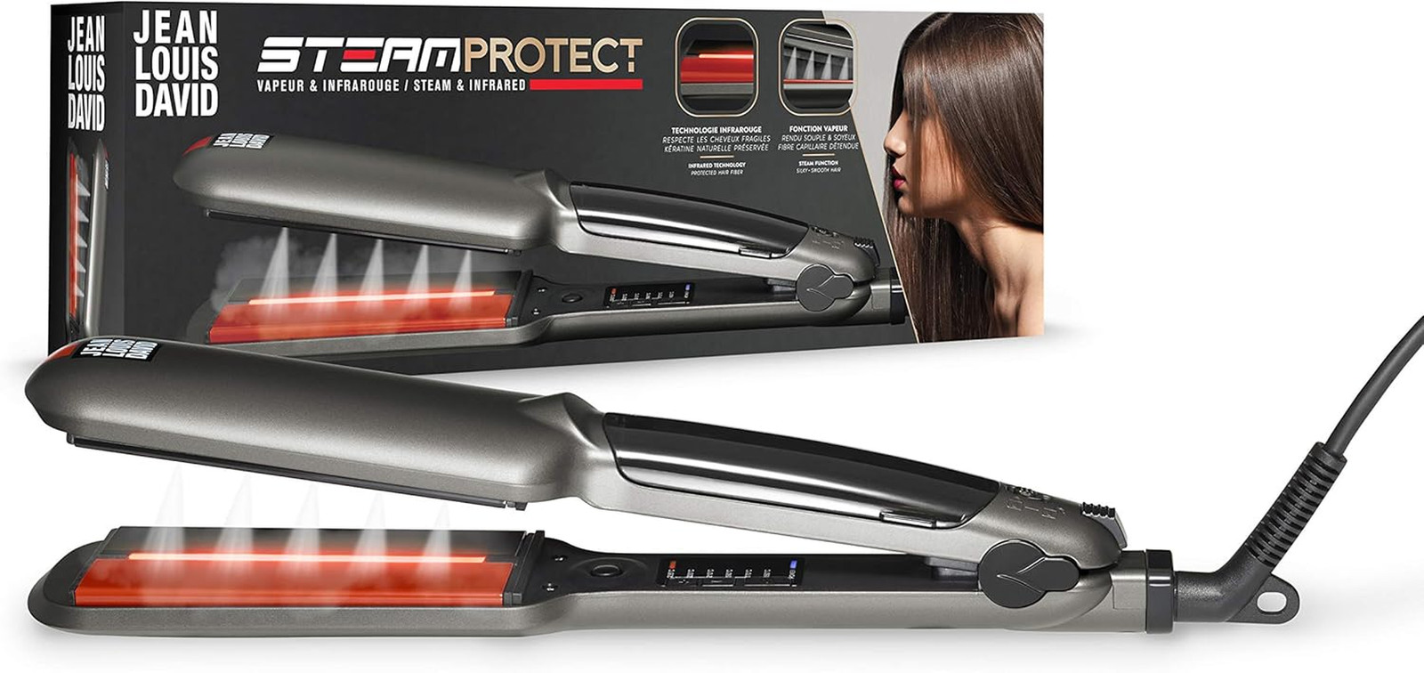 Jean Louis David Steam Protect: Piastra Infrarossi e Vapore Professionale