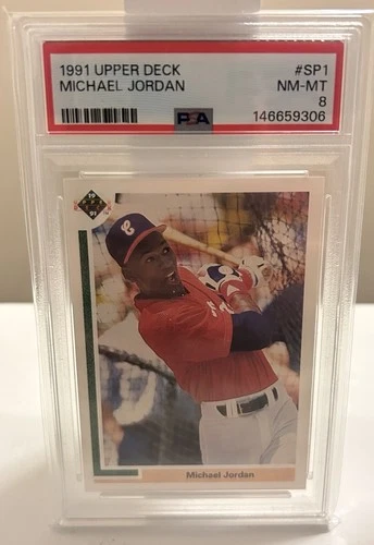 1991 Upper Deck Michael Jordan Rookie RC Baseball PSA 8 Centered Fresh Grade! 🔥