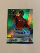 Yoan Moncada 2016 Bowman Platinum Presence Green Refractor Auto Autograph /75