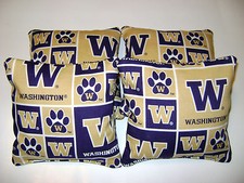 UNIVERSITY OF WASHINGTON HUSKIES CORNHOLE BEAN BAGS TOSS GAME 4 TAILGATE TOSS