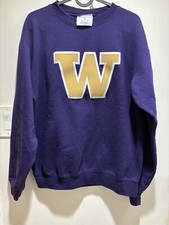 Champion University of Washington Huskies Purple Sweatshirt Crewneck sz Medium