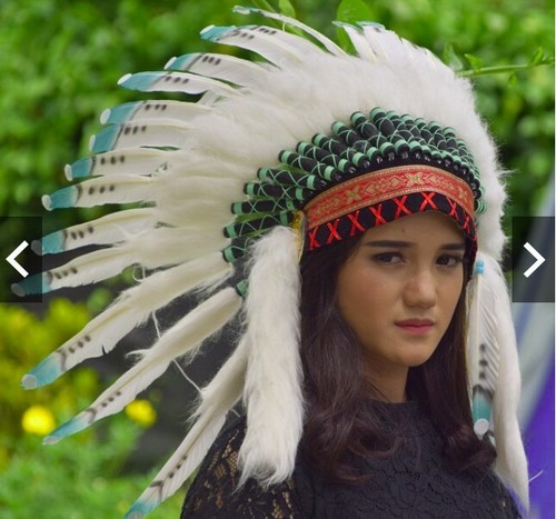 Warbonnet Swan Indian Headdress Small 