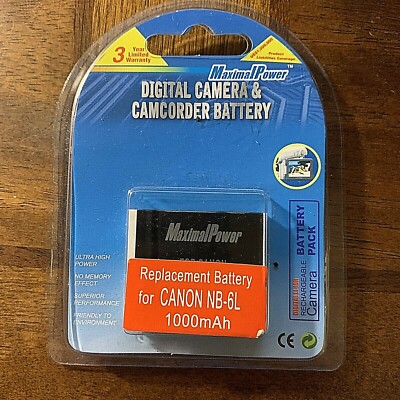 CANON NB-6L~MaximalPower Digital Camera & Camcorder Replacement Battery New 