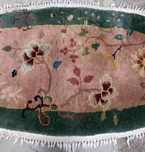 Alfombra antiguo Chino Art Deco hecho a mano 64cm x 120cm 1920s - 1B928 - Picture 3 of 6