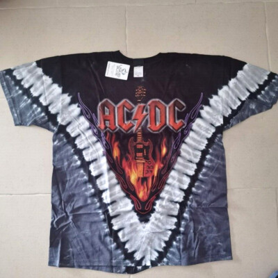 AC/DC Hell´s Bells tie-dye cotton t-shirt by Liquid Blue
