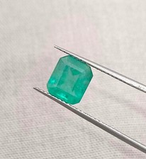 Natural Zambian Emerald 2.03ct Certified Emerald Cut Loose Gemstone
