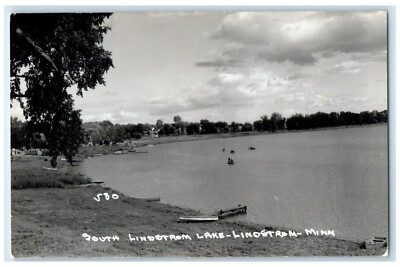 c1950's South Lindstrom Lake Lindstrom Minnesota MN RPPC Photo Vintage Postcard
