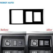 For Toyota Tundra 14-18 Gloss Piano Black Headlight Switch Button Panel Cover