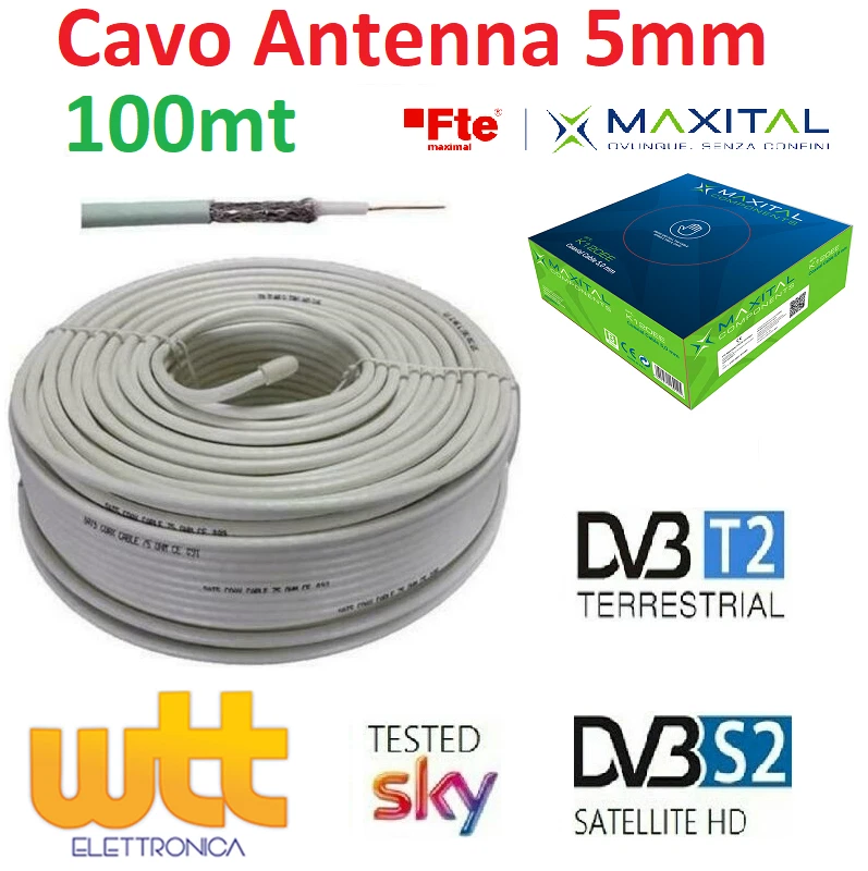 Cavo Coassiale SKY Certificato - Classe B, 5mm - Foto 2