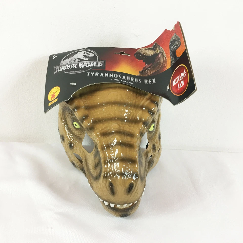 Jurassic World T Rex Dinosaur Tyrannosaurus Mask Halloween Costume NEW - Image 2 of 4
