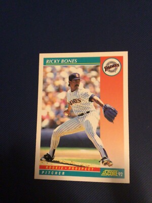 1992 Score Ricky Bones Rookie Card