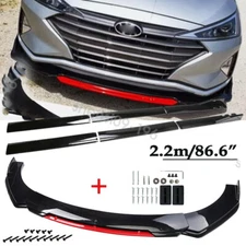 For Hyundai Elantra Sport Front Bumper Lip Spoiler Body Kit Side Skirt Extension