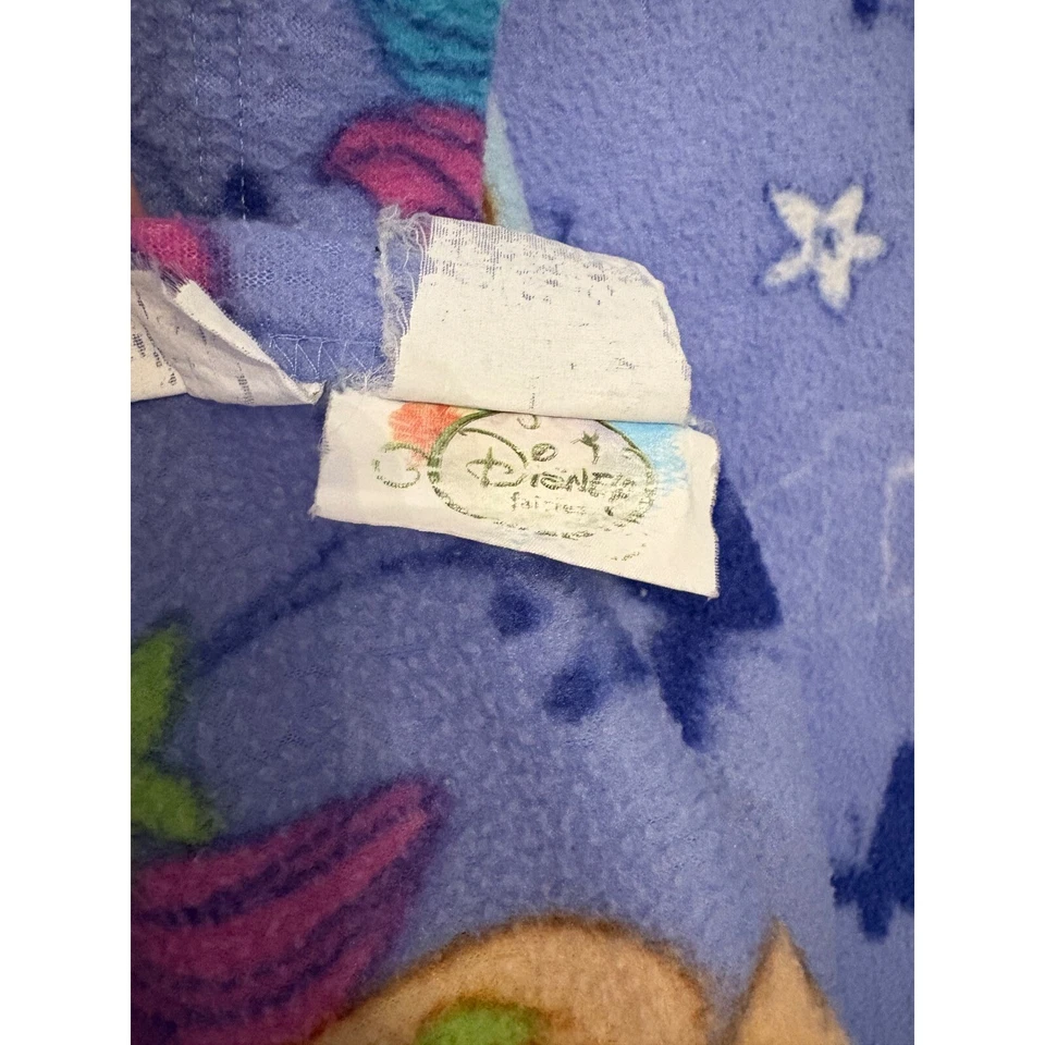 Disney Fairies Sleeve Blanket Fleece Robe Flowers Butterflies Girls Kids Cozy - Image 3 of 4