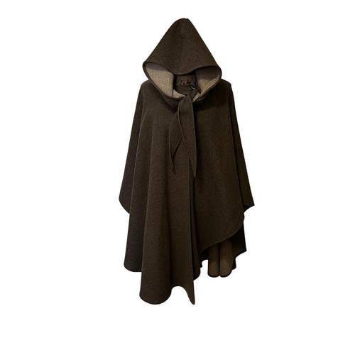 Vintage Jimmy Hourihan Ireland Wool Cape Shawl Poncho Hooded Made in Dublin