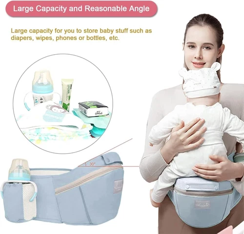 Baby carrier with hip seat Breastfeeding Comfortable Ergonomic Design Adjustable - Picture 5 of 7